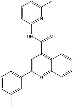 2-(3-methylphenyl)-N-(6-methylpyridin-2-yl)quinoline-4-carboxamide Structure