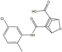 2-[(5-chloro-2-methylphenyl)carbamoyl]-7-oxabicyclo[2.2.1]hept-5-ene-3-carboxylic acid Struktur