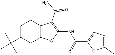 N-(6-tert-butyl-3-carbamoyl-4,5,6,7-tetrahydro-1-benzothiophen-2-yl)-5-methylfuran-2-carboxamide Structure