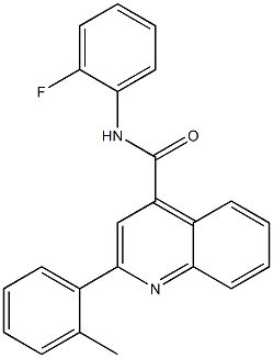 N-(2-fluorophenyl)-2-(2-methylphenyl)quinoline-4-carboxamide Struktur