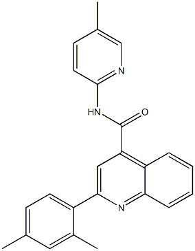 2-(2,4-dimethylphenyl)-N-(5-methylpyridin-2-yl)quinoline-4-carboxamide 化学構造式