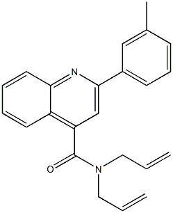 2-(3-methylphenyl)-N,N-bis(prop-2-enyl)quinoline-4-carboxamide 化学構造式