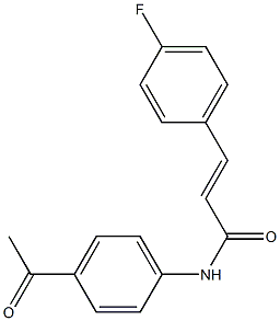 (E)-N-(4-acetylphenyl)-3-(4-fluorophenyl)prop-2-enamide,,结构式