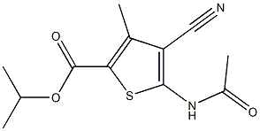 propan-2-yl 5-acetamido-4-cyano-3-methylthiophene-2-carboxylate 化学構造式