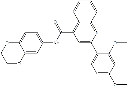 N-(2,3-dihydro-1,4-benzodioxin-6-yl)-2-(2,4-dimethoxyphenyl)quinoline-4-carboxamide Structure