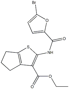 ethyl 2-[(5-bromofuran-2-carbonyl)amino]-5,6-dihydro-4H-cyclopenta[b]thiophene-3-carboxylate Structure