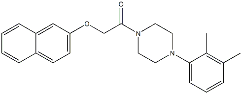 1-[4-(2,3-dimethylphenyl)piperazin-1-yl]-2-naphthalen-2-yloxyethanone 化学構造式