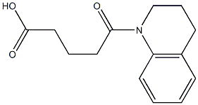 5-(3,4-dihydro-2H-quinolin-1-yl)-5-oxopentanoic acid 化学構造式