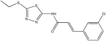 (E)-3-(3-chlorophenyl)-N-(5-ethylsulfanyl-1,3,4-thiadiazol-2-yl)prop-2-enamide Structure