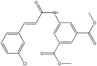 dimethyl 5-[[(E)-3-(3-chlorophenyl)prop-2-enoyl]amino]benzene-1,3-dicarboxylate Structure