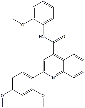 2-(2,4-dimethoxyphenyl)-N-(2-methoxyphenyl)quinoline-4-carboxamide 化学構造式