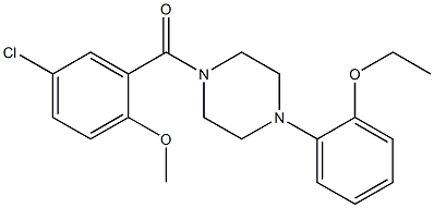 (5-chloro-2-methoxyphenyl)-[4-(2-ethoxyphenyl)piperazin-1-yl]methanone Structure