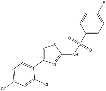 N-[4-(2,4-dichlorophenyl)-1,3-thiazol-2-yl]-4-fluorobenzenesulfonamide Structure