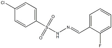 4-chloro-N-[(E)-(2-fluorophenyl)methylideneamino]benzenesulfonamide,,结构式