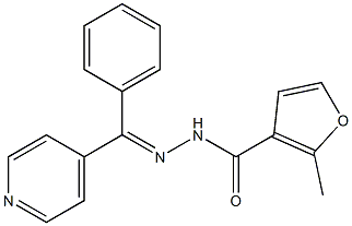 2-methyl-N-[(E)-[phenyl(pyridin-4-yl)methylidene]amino]furan-3-carboxamide 化学構造式