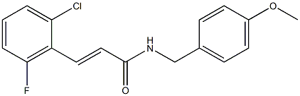 (E)-3-(2-chloro-6-fluorophenyl)-N-[(4-methoxyphenyl)methyl]prop-2-enamide Structure