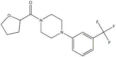 oxolan-2-yl-[4-[3-(trifluoromethyl)phenyl]piperazin-1-yl]methanone Structure