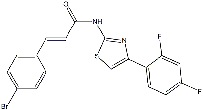 (E)-3-(4-bromophenyl)-N-[4-(2,4-difluorophenyl)-1,3-thiazol-2-yl]prop-2-enamide Structure