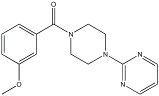 (3-methoxyphenyl)-(4-pyrimidin-2-ylpiperazin-1-yl)methanone Structure