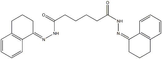 N,N'-bis[(Z)-3,4-dihydro-2H-naphthalen-1-ylideneamino]hexanediamide Structure
