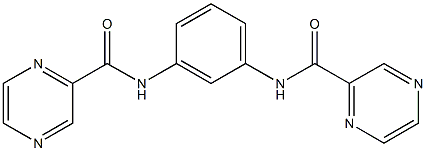 N-[3-(pyrazine-2-carbonylamino)phenyl]pyrazine-2-carboxamide Structure