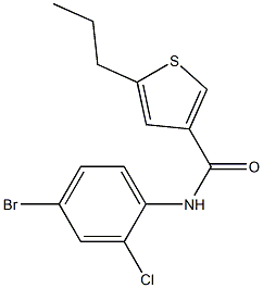 N-(4-bromo-2-chlorophenyl)-5-propylthiophene-3-carboxamide Structure