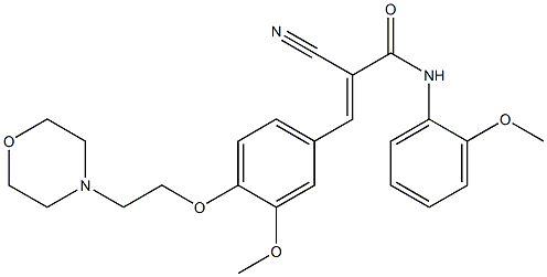 (E)-2-cyano-3-[3-methoxy-4-(2-morpholin-4-ylethoxy)phenyl]-N-(2-methoxyphenyl)prop-2-enamide Structure