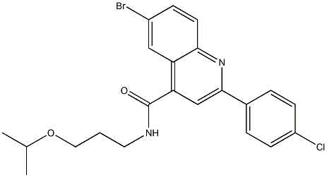 6-bromo-2-(4-chlorophenyl)-N-(3-propan-2-yloxypropyl)quinoline-4-carboxamide Structure