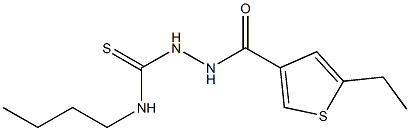 1-butyl-3-[(5-ethylthiophene-3-carbonyl)amino]thiourea Structure