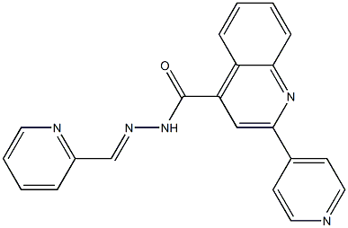 2-pyridin-4-yl-N-[(E)-pyridin-2-ylmethylideneamino]quinoline-4-carboxamide Structure