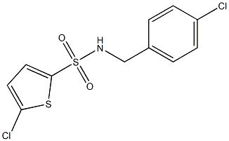 5-chloro-N-[(4-chlorophenyl)methyl]thiophene-2-sulfonamide Struktur