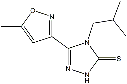 3-(5-methyl-1,2-oxazol-3-yl)-4-(2-methylpropyl)-1H-1,2,4-triazole-5-thione Struktur