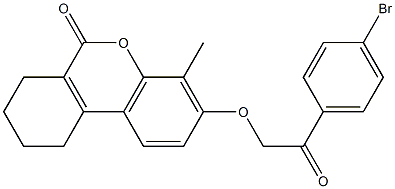 3-[2-(4-bromophenyl)-2-oxoethoxy]-4-methyl-7,8,9,10-tetrahydrobenzo[c]chromen-6-one Structure