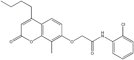 2-(4-butyl-8-methyl-2-oxochromen-7-yl)oxy-N-(2-chlorophenyl)acetamide Structure