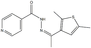 N-[(Z)-1-(2,5-dimethylthiophen-3-yl)ethylideneamino]pyridine-4-carboxamide 化学構造式