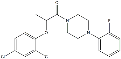 2-(2,4-dichlorophenoxy)-1-[4-(2-fluorophenyl)piperazin-1-yl]propan-1-one Structure