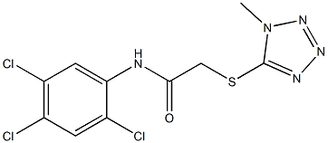 2-(1-methyltetrazol-5-yl)sulfanyl-N-(2,4,5-trichlorophenyl)acetamide Struktur