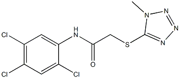 2-(1-methyltetrazol-5-yl)sulfanyl-N-(2,4,5-trichlorophenyl)acetamide Structure