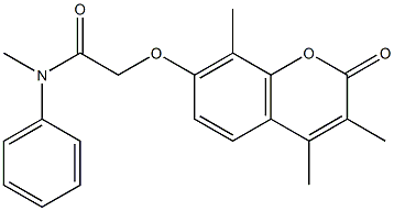 N-methyl-N-phenyl-2-(3,4,8-trimethyl-2-oxochromen-7-yl)oxyacetamide Structure