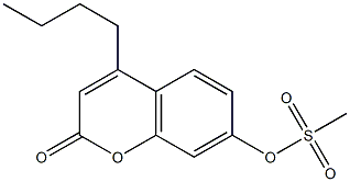 (4-butyl-2-oxochromen-7-yl) methanesulfonate,,结构式