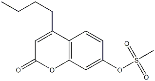 (4-butyl-2-oxochromen-7-yl) methanesulfonate 化学構造式