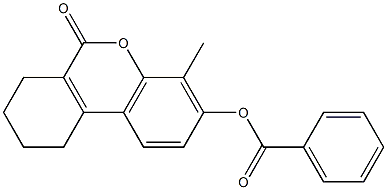 (4-methyl-6-oxo-7,8,9,10-tetrahydrobenzo[c]chromen-3-yl) benzoate 化学構造式