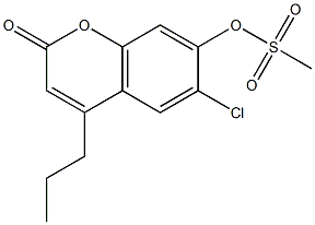 (6-chloro-2-oxo-4-propylchromen-7-yl) methanesulfonate 结构式