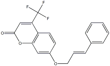7-[(E)-3-phenylprop-2-enoxy]-4-(trifluoromethyl)chromen-2-one Struktur