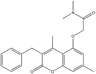 2-(3-benzyl-4,7-dimethyl-2-oxochromen-5-yl)oxy-N,N-dimethylacetamide Structure