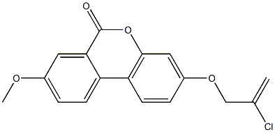 3-(2-chloroprop-2-enoxy)-8-methoxybenzo[c]chromen-6-one Structure