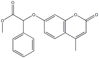 methyl 2-(4-methyl-2-oxochromen-7-yl)oxy-2-phenylacetate Struktur