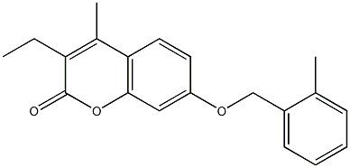  3-ethyl-4-methyl-7-[(2-methylphenyl)methoxy]chromen-2-one