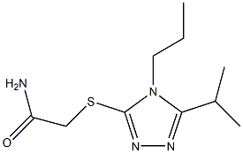 2-[(5-propan-2-yl-4-propyl-1,2,4-triazol-3-yl)sulfanyl]acetamide Structure