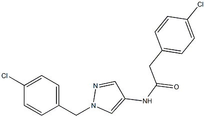 2-(4-chlorophenyl)-N-[1-[(4-chlorophenyl)methyl]pyrazol-4-yl]acetamide